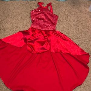 Red sequenced dress
